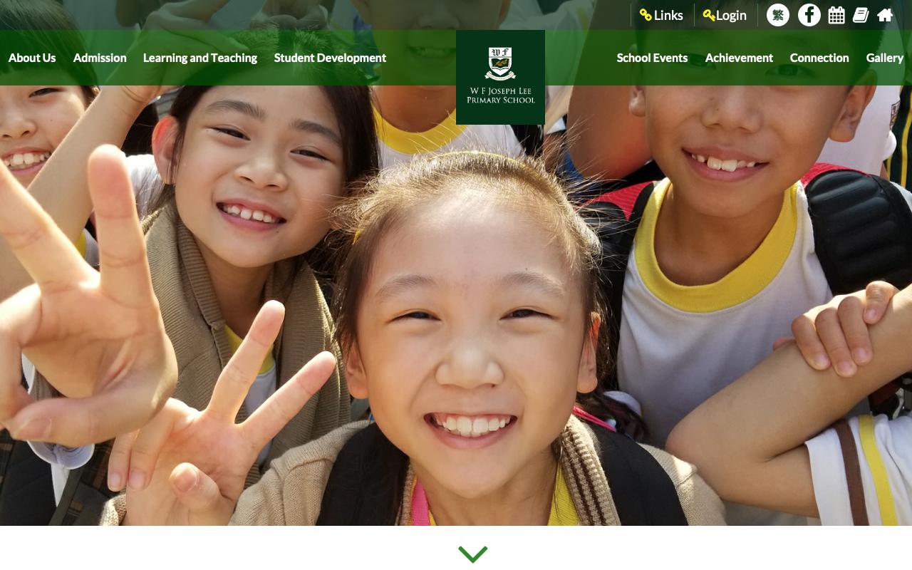 Screenshot of the Home Page of W F Joseph Lee Primary School  Screenshot of the Home Page of W F Joseph Lee Primary School